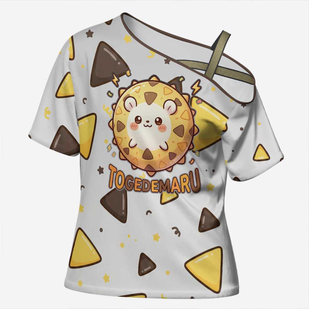 Togedemaru Cross Shoulder Shirt Cute Electric Nacho Pop Art