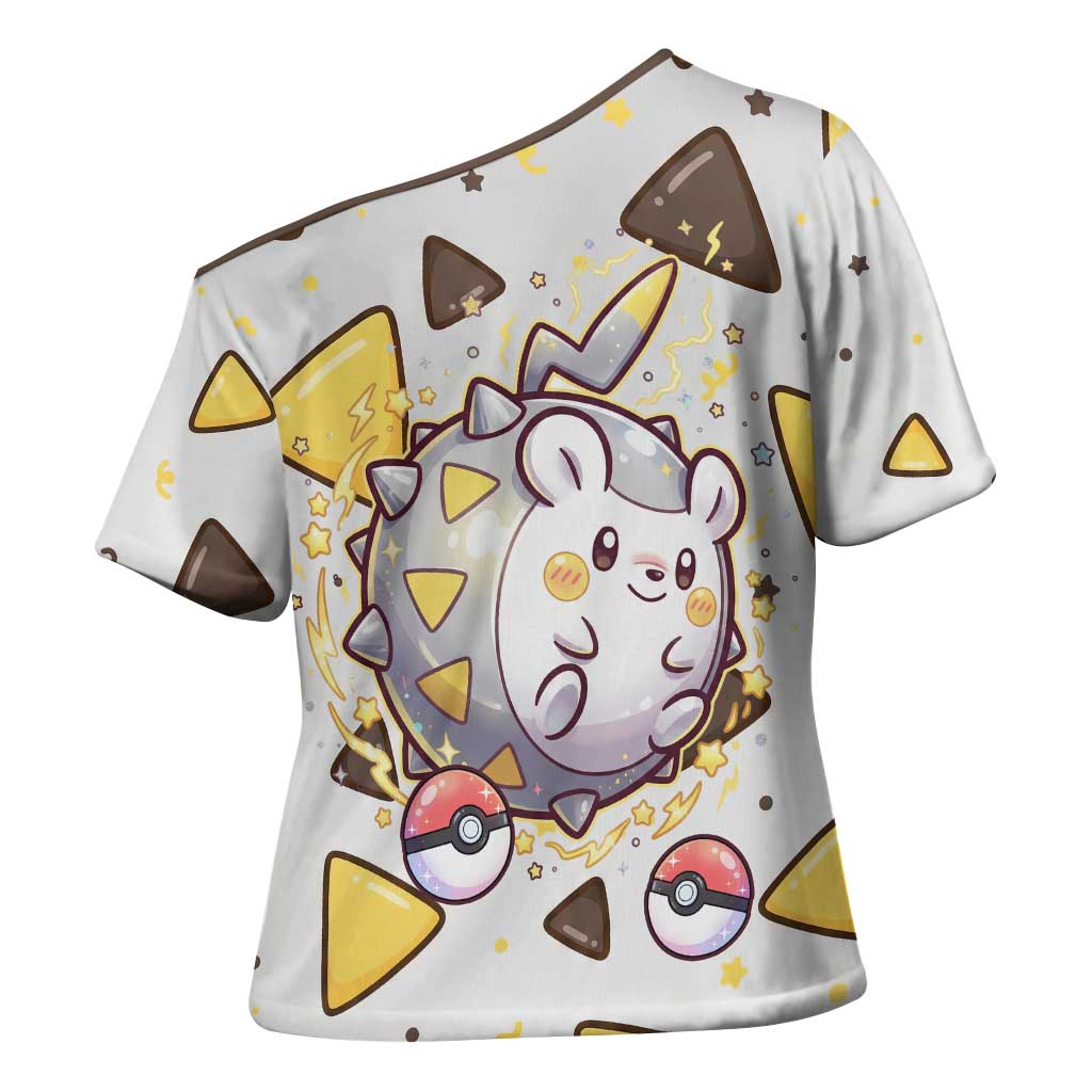 Togedemaru Cross Shoulder Shirt Cute Electric Nacho Pop Art