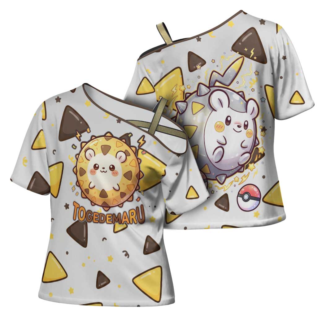 Togedemaru Cross Shoulder Shirt Cute Electric Nacho Pop Art