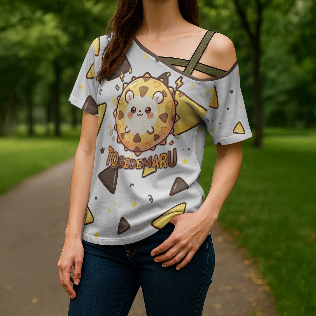 Togedemaru Cross Shoulder Shirt Cute Electric Nacho Pop Art