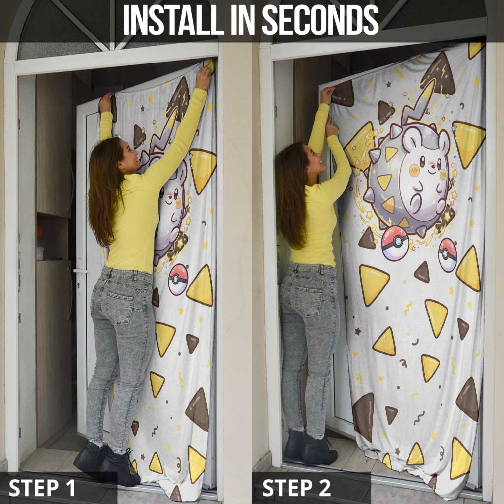 Togedemaru Door Cover Cute Electric Nacho Pop Art