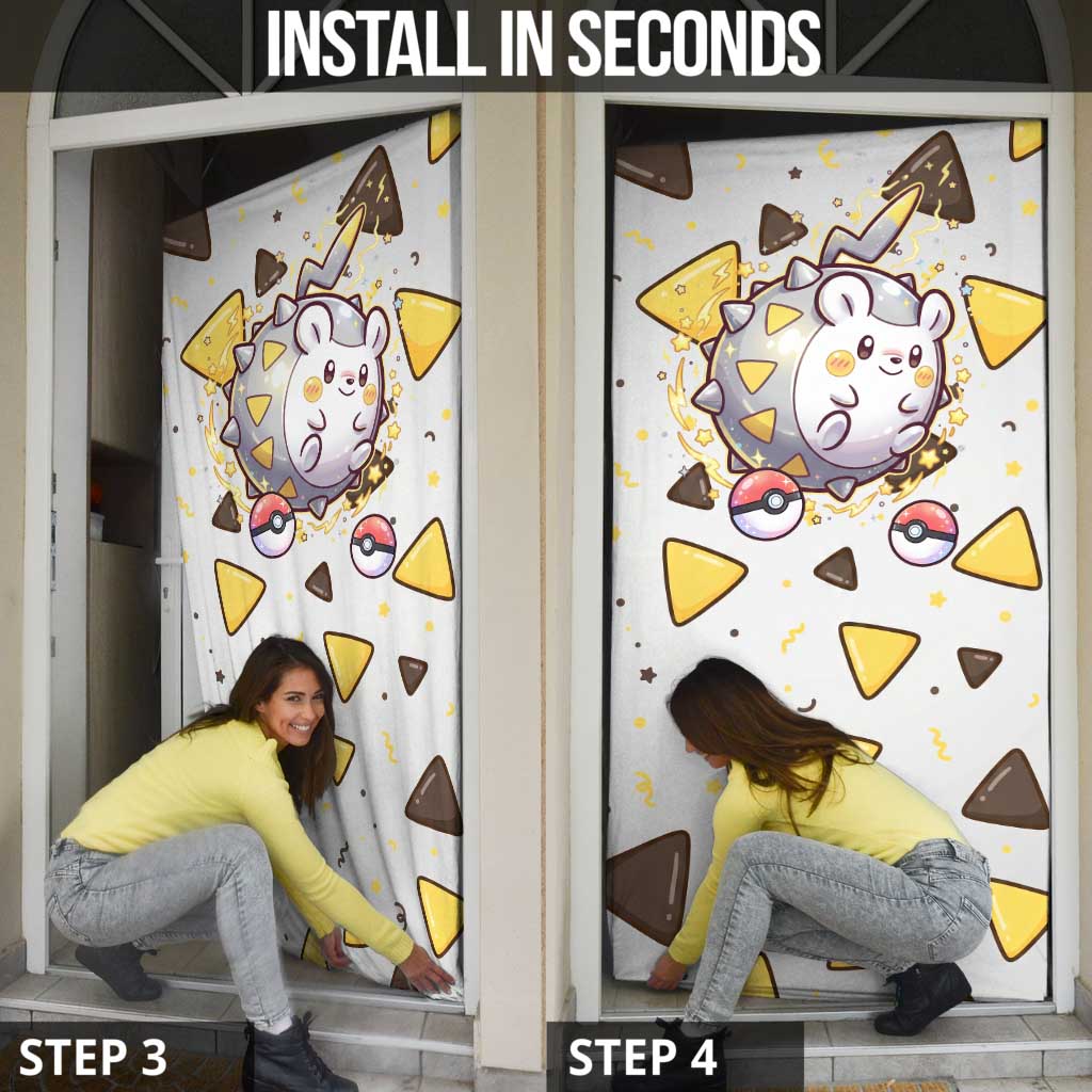 Togedemaru Door Cover Cute Electric Nacho Pop Art