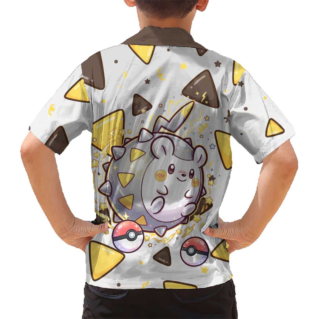 Togedemaru Family Matching Mermaid Dress and Hawaiian Shirt Cute Electric Nacho Pop Art