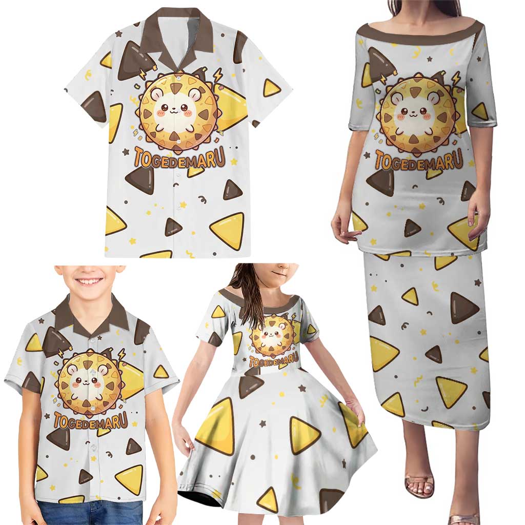 Togedemaru Family Matching Puletasi and Hawaiian Shirt Cute Electric Nacho Pop Art