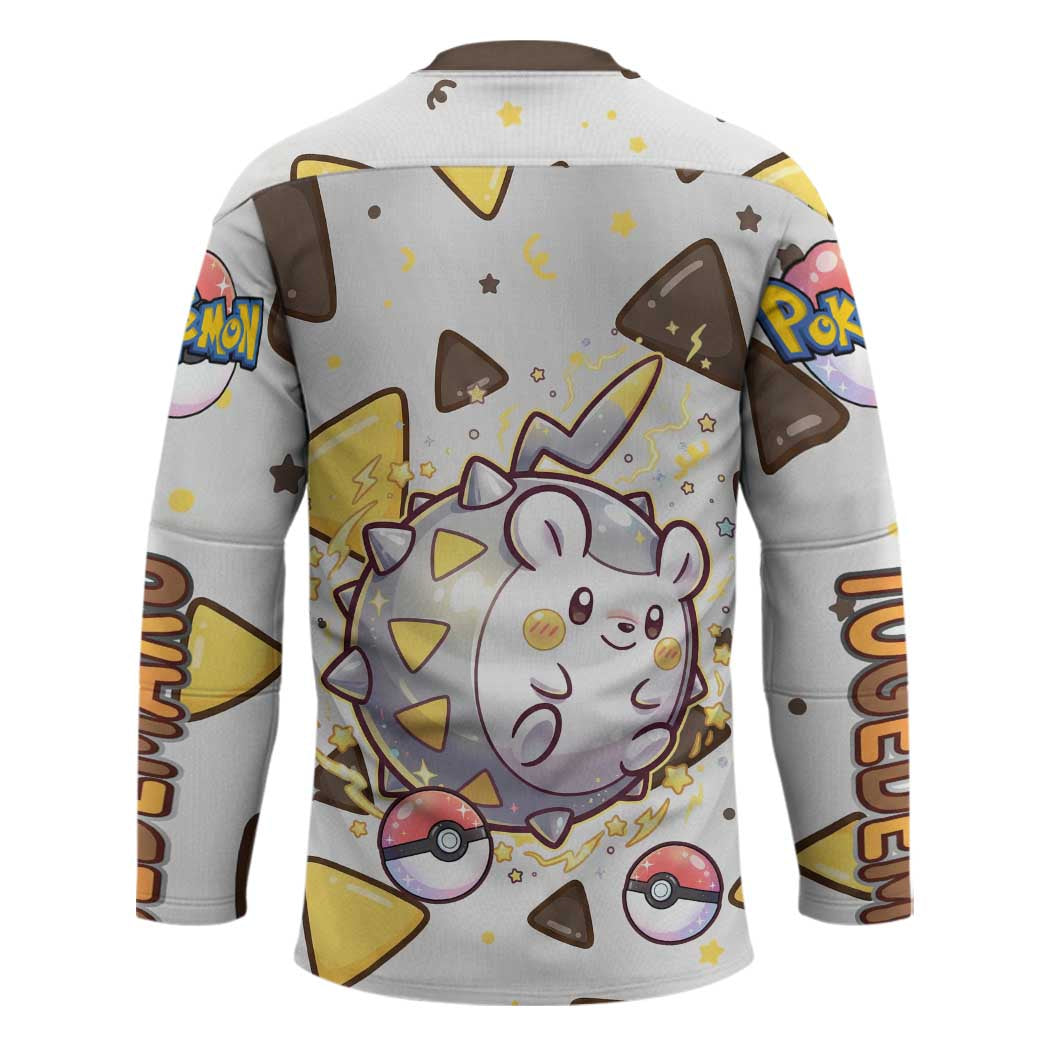 Togedemaru Hockey Jersey Cute Electric Nacho Pop Art