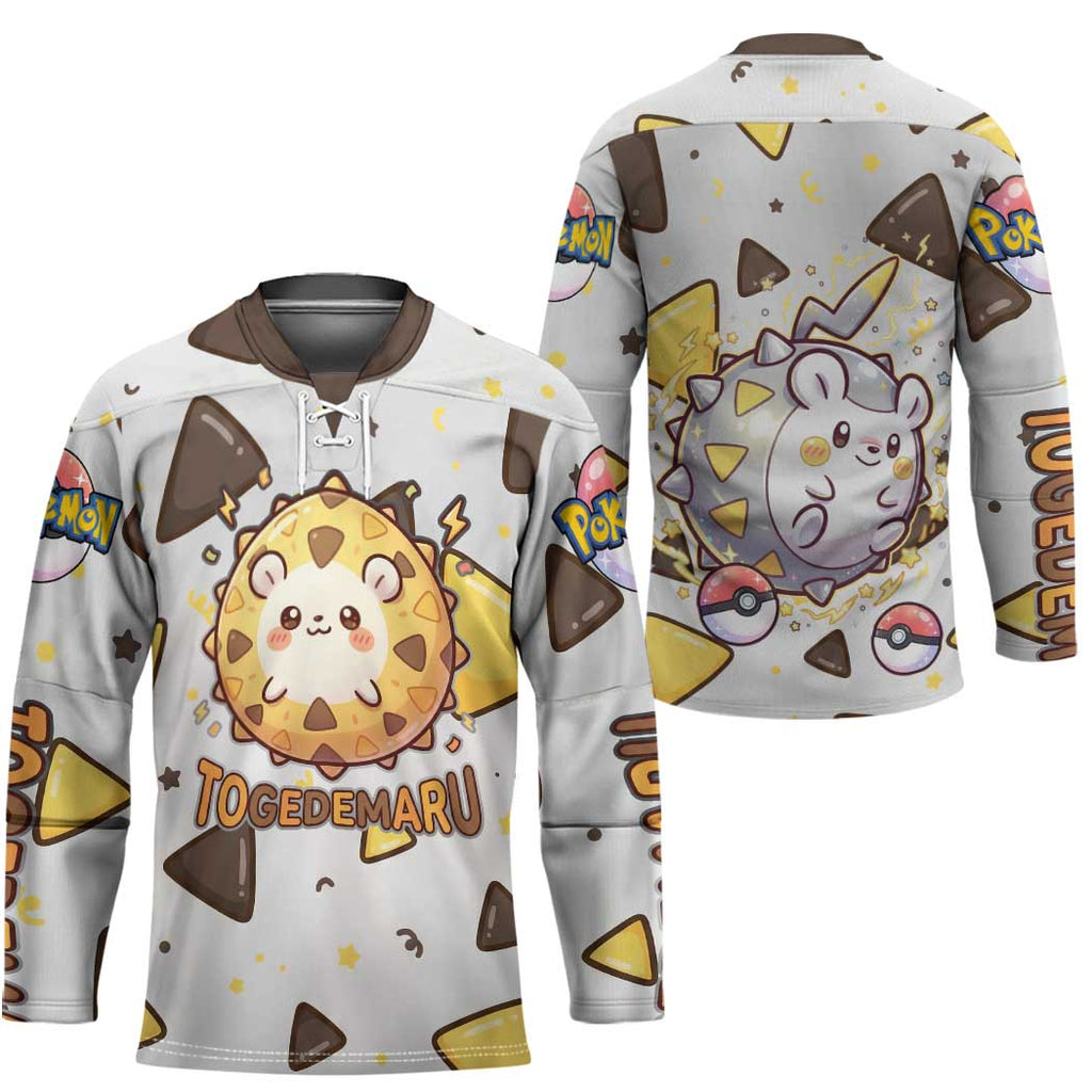 Togedemaru Hockey Jersey Cute Electric Nacho Pop Art