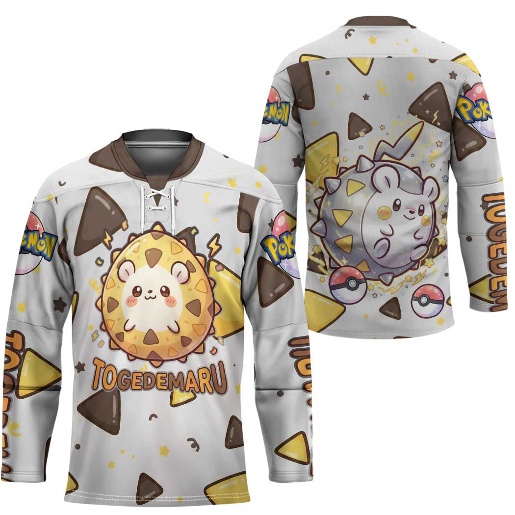 Togedemaru Hockey Jersey Cute Electric Nacho Pop Art