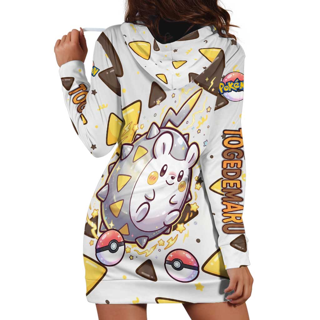 Togedemaru Hoodie Dress Cute Electric Nacho Pop Art