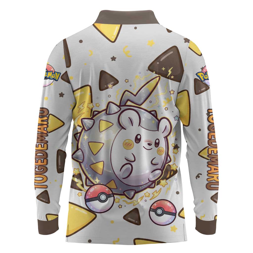 Togedemaru Long Sleeve Polo Shirt Cute Electric Nacho Pop Art