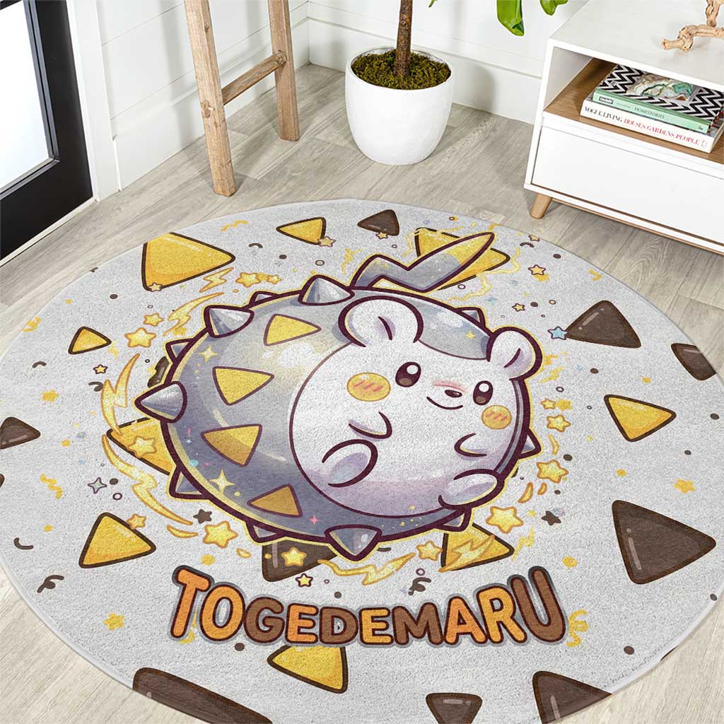 Togedemaru Round Carpet Cute Electric Nacho Pop Art