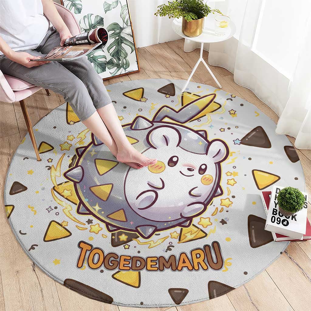 Togedemaru Round Carpet Cute Electric Nacho Pop Art