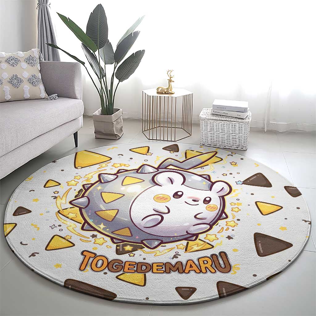 Togedemaru Round Carpet Cute Electric Nacho Pop Art