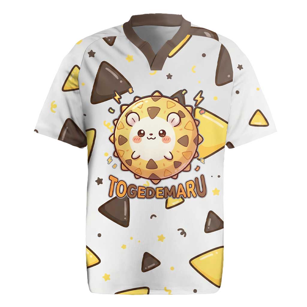 Togedemaru Rugby Jersey Cute Electric Nacho Pop Art