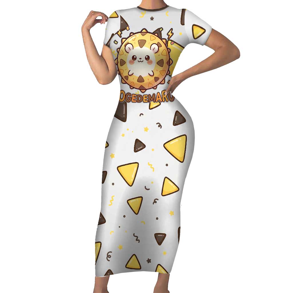 Togedemaru Short Sleeve Bodycon Dress Cute Electric Nacho Pop Art
