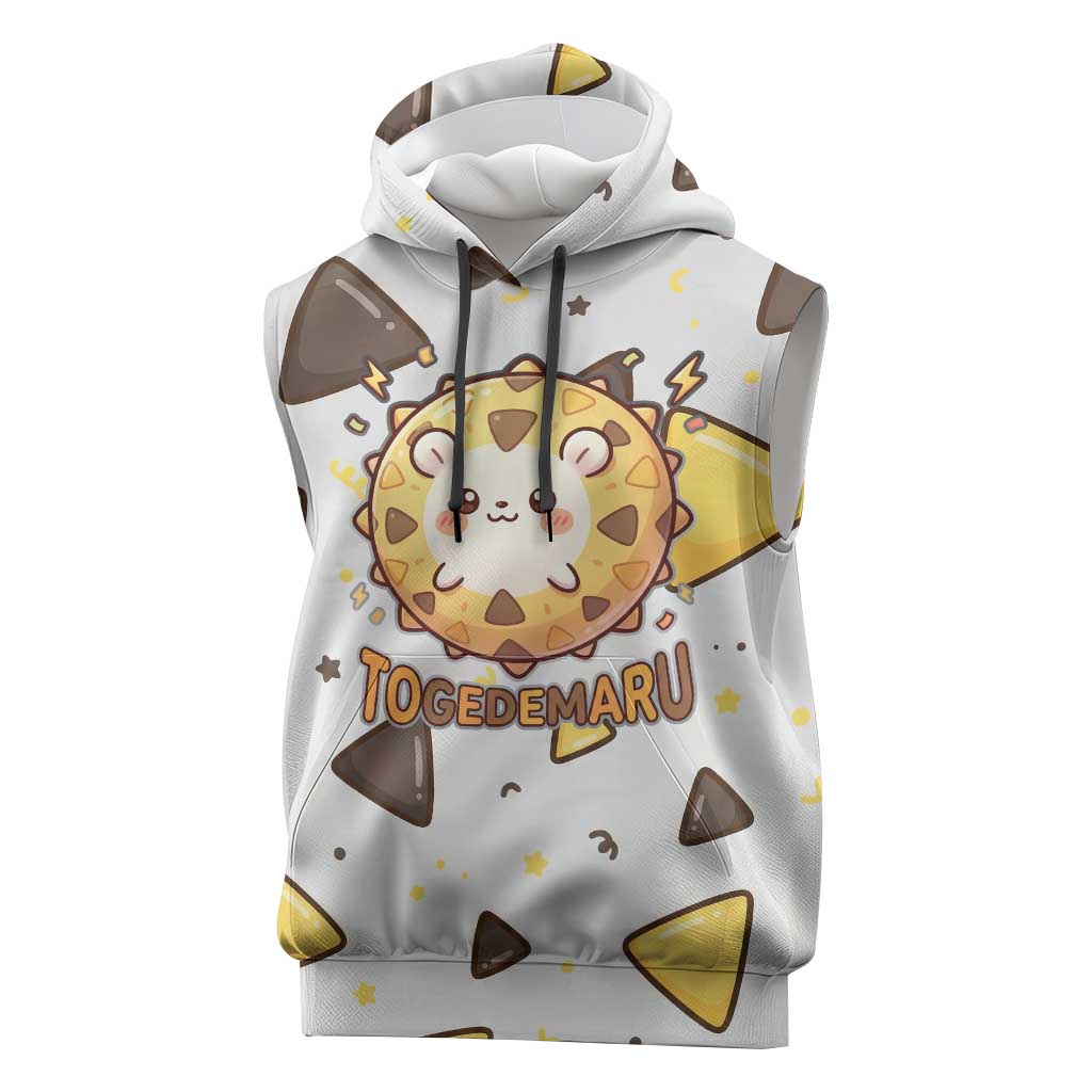 Togedemaru Sleeveless Hoodie Cute Electric Nacho Pop Art