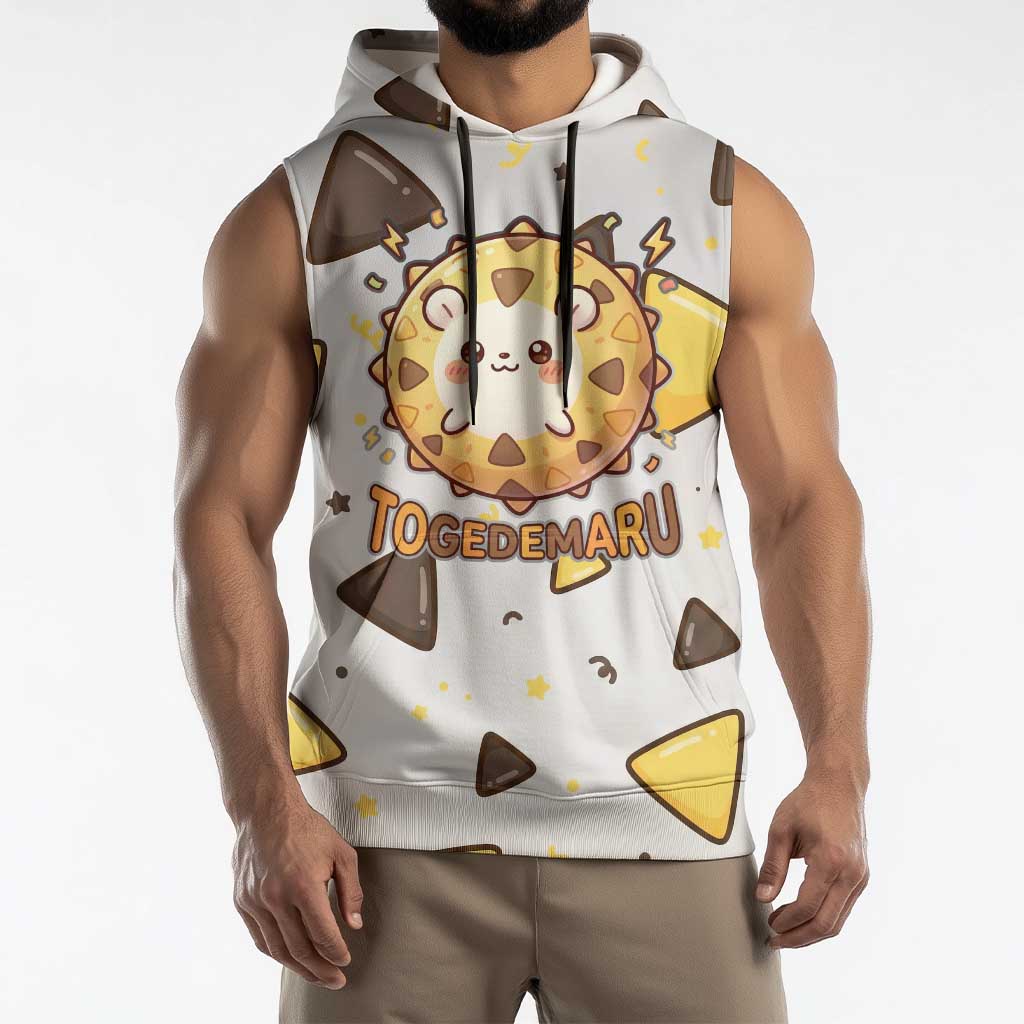 Togedemaru Sleeveless Hoodie Cute Electric Nacho Pop Art