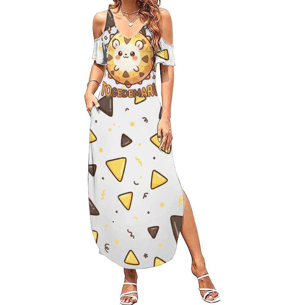 Togedemaru Summer Maxi Dress Cute Electric Nacho Pop Art
