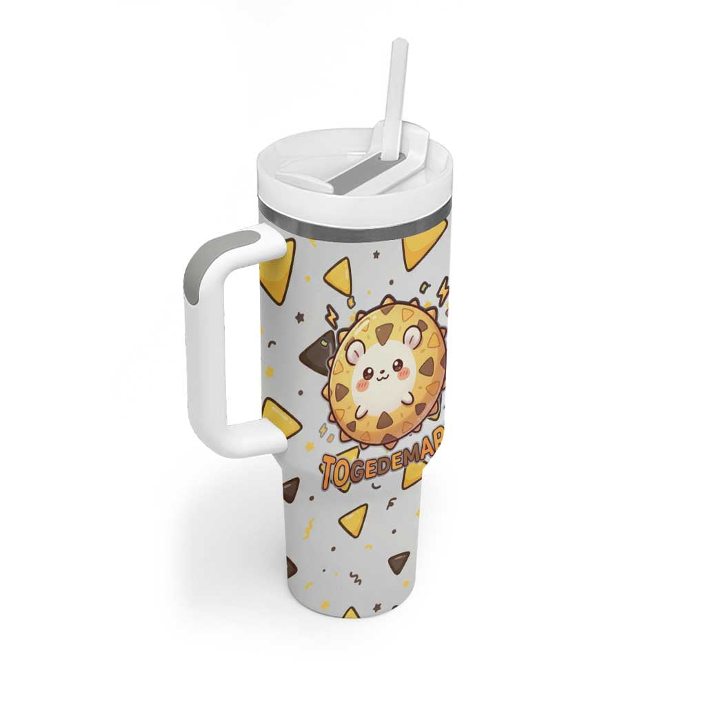 Togedemaru Tumbler With Handle Cute Electric Nacho Pop Art