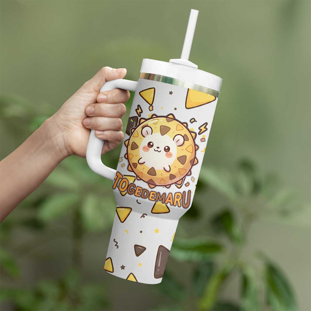 Togedemaru Tumbler With Handle Cute Electric Nacho Pop Art