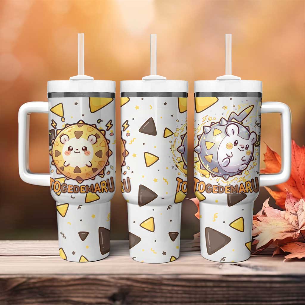 Togedemaru Tumbler With Handle Cute Electric Nacho Pop Art