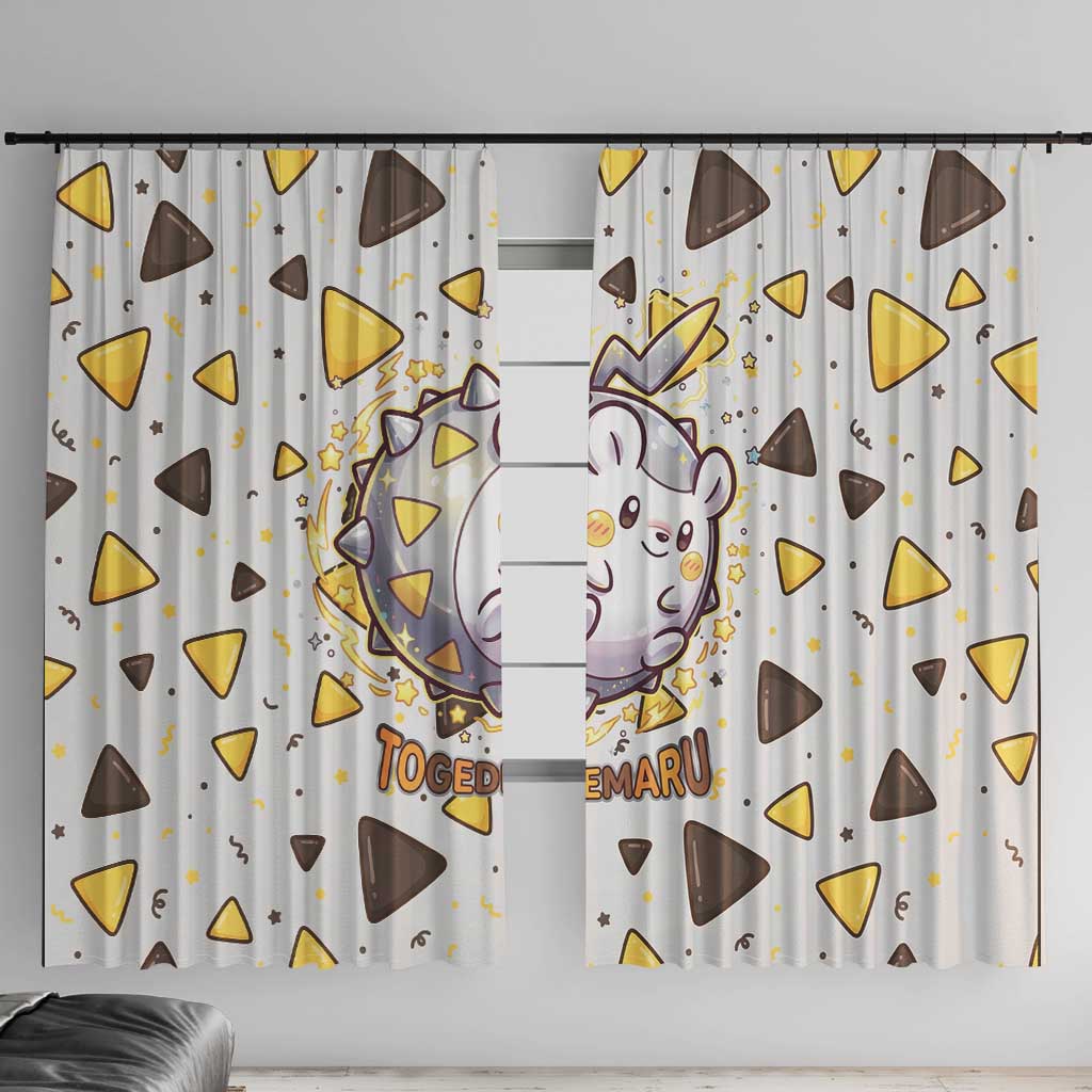 Togedemaru Window Curtain Cute Electric Nacho Pop Art