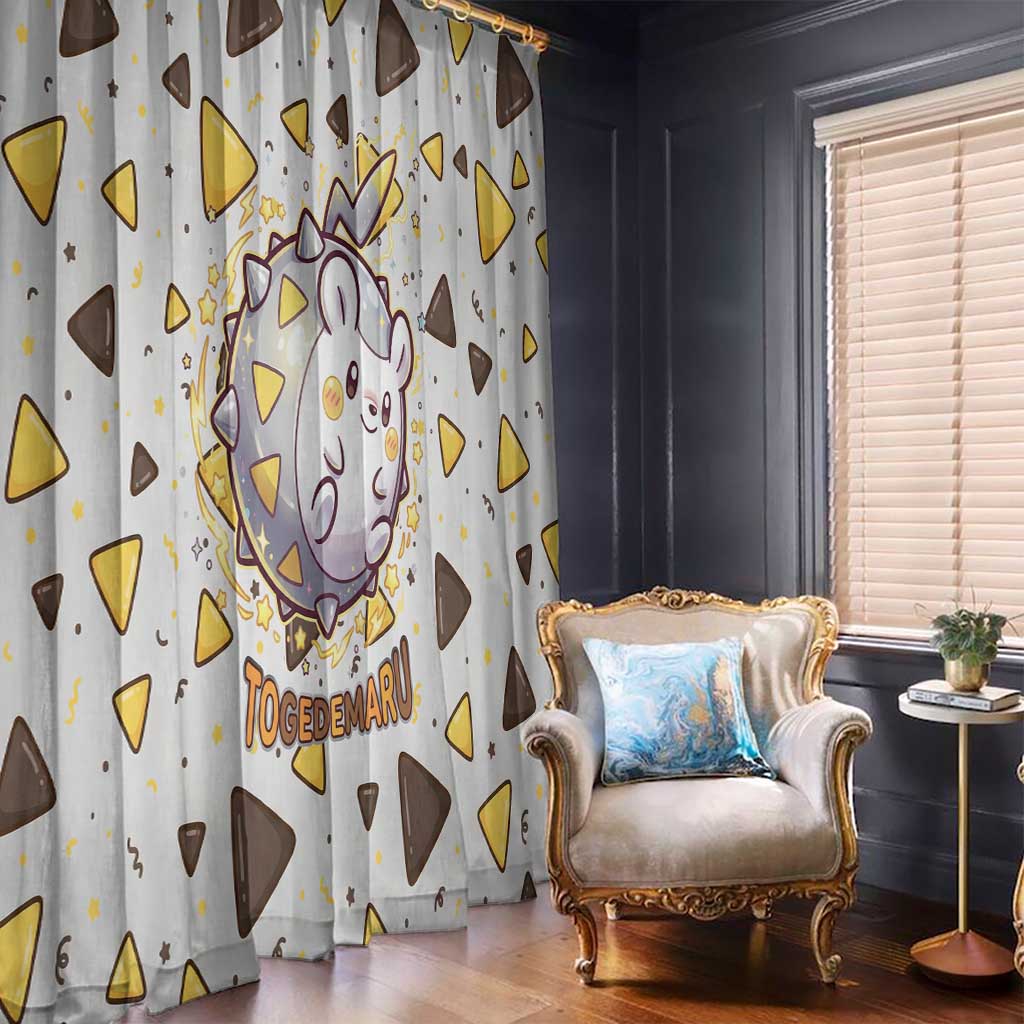 Togedemaru Window Curtain Cute Electric Nacho Pop Art