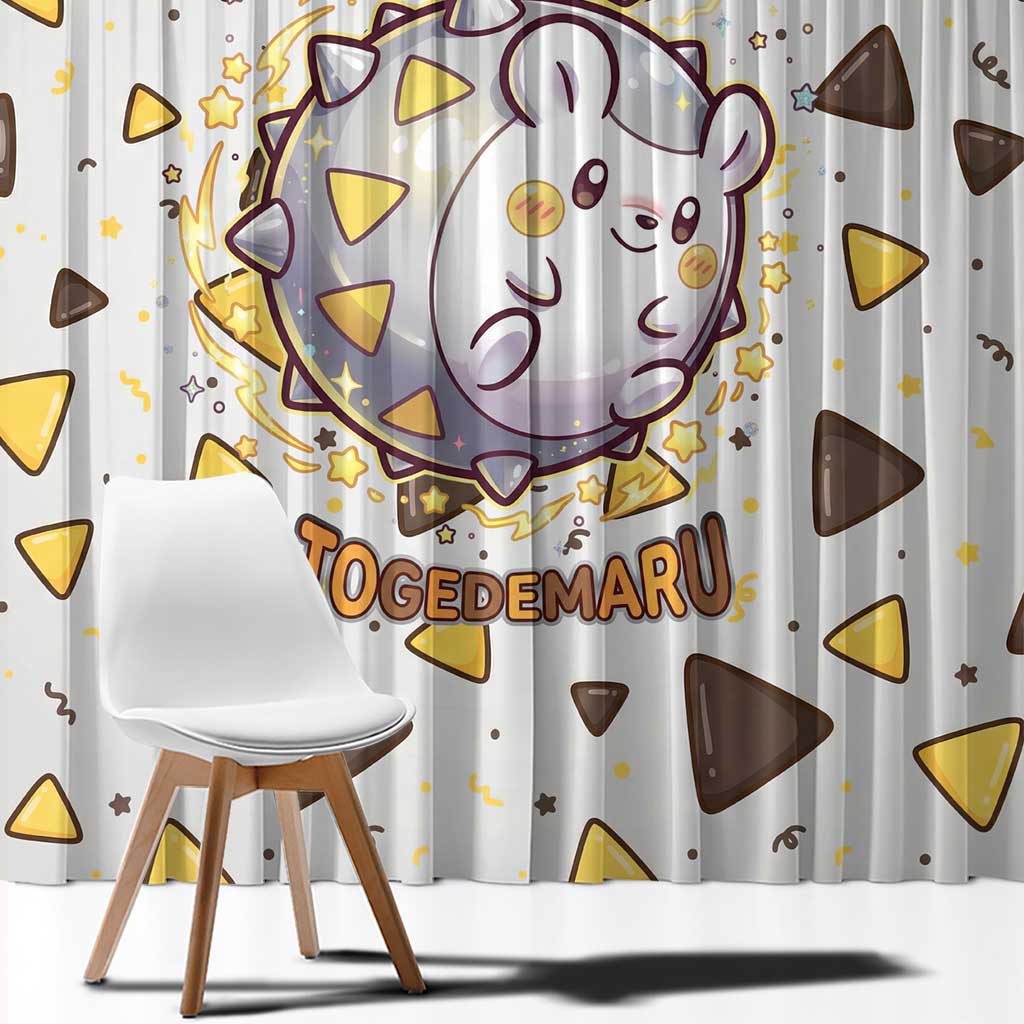 Togedemaru Window Curtain Cute Electric Nacho Pop Art
