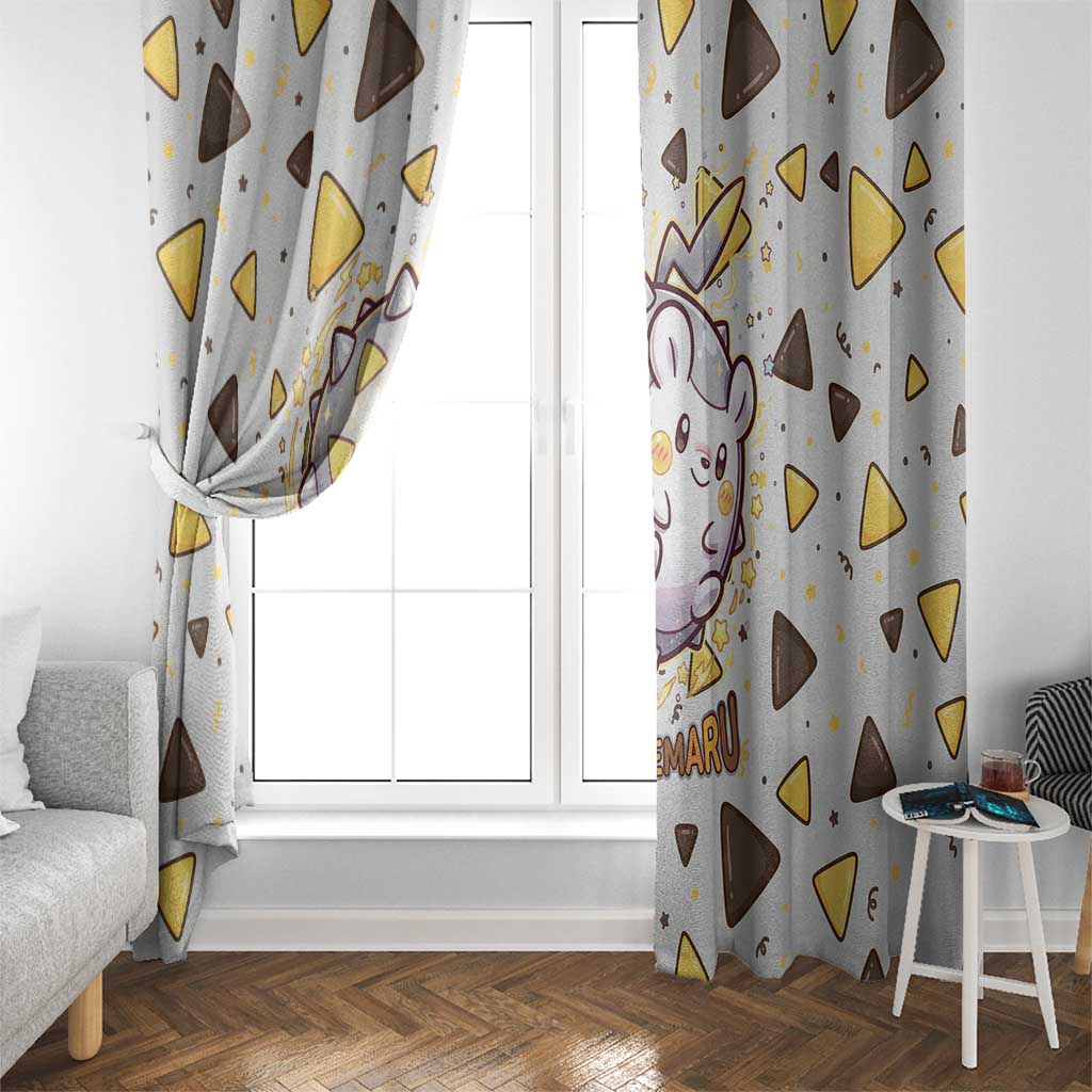 Togedemaru Window Curtain Cute Electric Nacho Pop Art