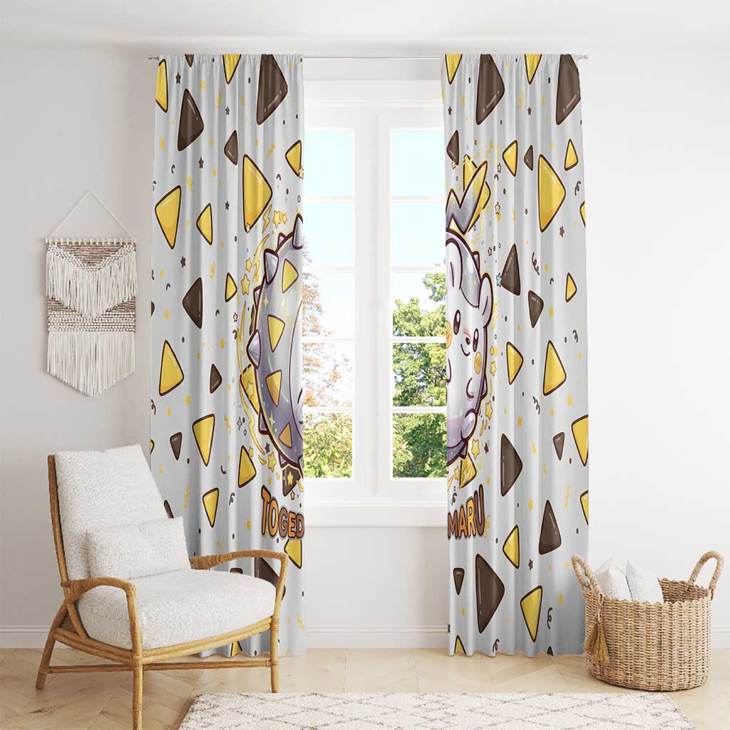 Togedemaru Window Curtain Cute Electric Nacho Pop Art