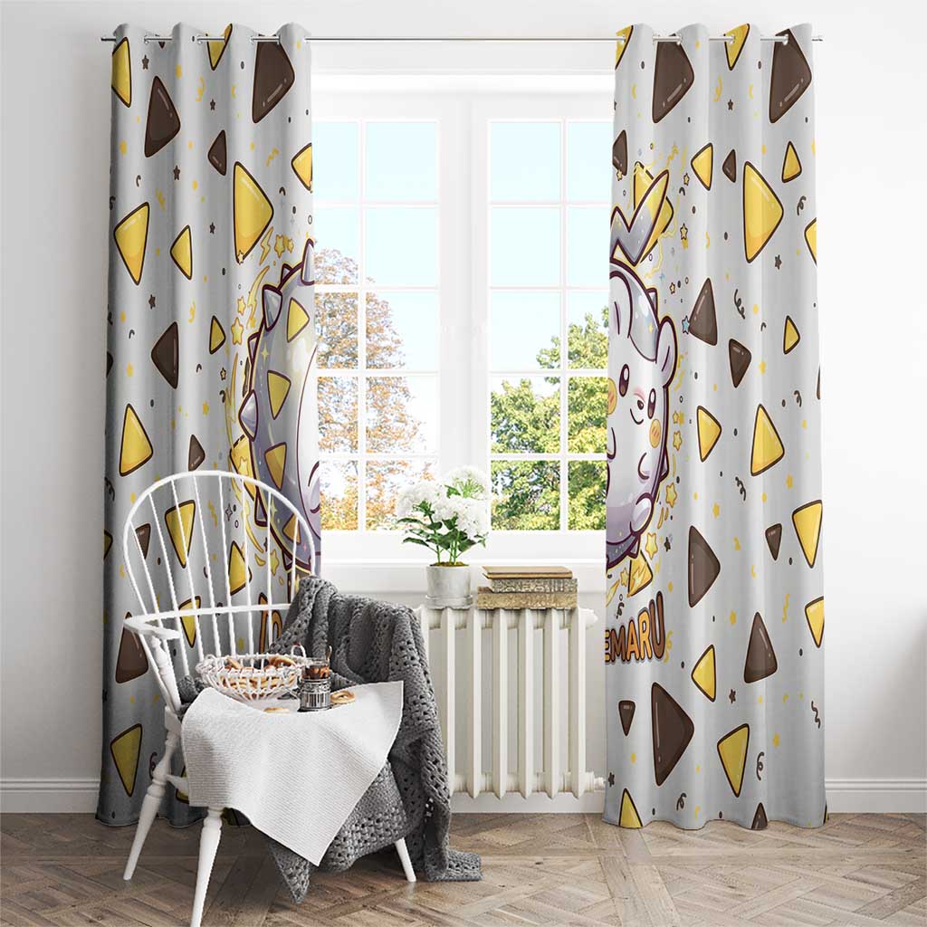 Togedemaru Window Curtain Cute Electric Nacho Pop Art