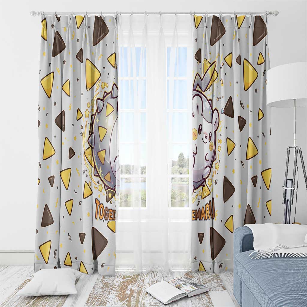 Togedemaru Window Curtain Cute Electric Nacho Pop Art