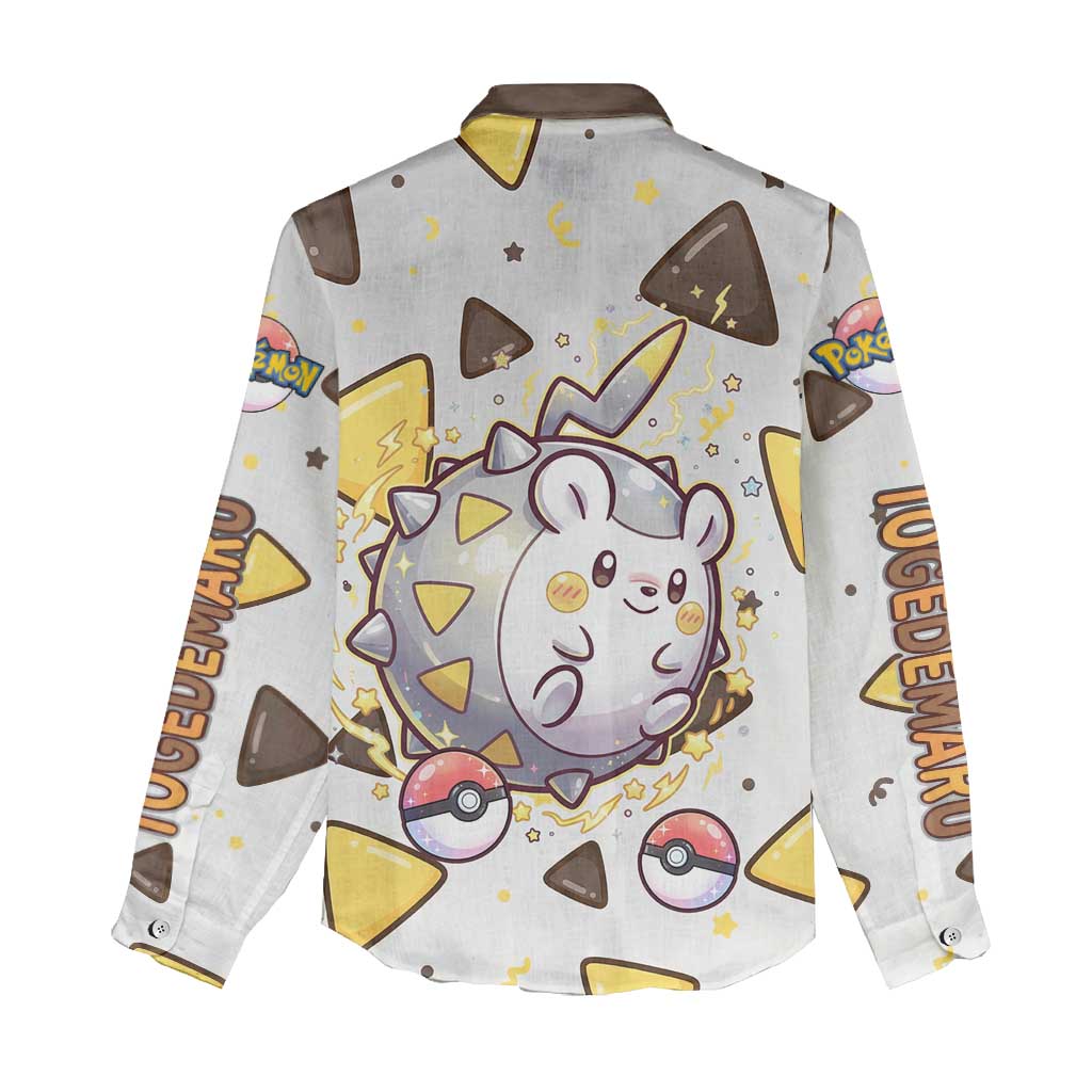 Togedemaru Women Casual Shirt Cute Electric Nacho Pop Art