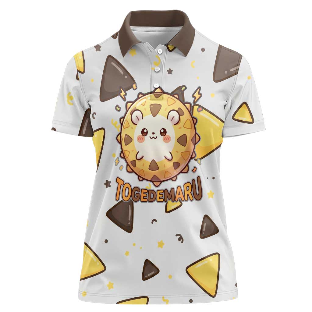 Togedemaru Women Polo Shirt Cute Electric Nacho Pop Art
