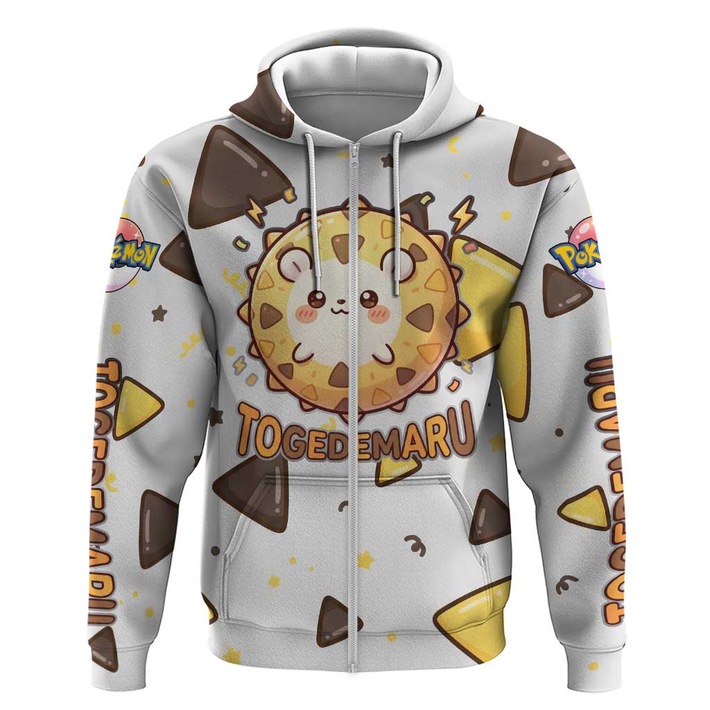 Togedemaru Zip Hoodie Cute Electric Nacho Pop Art
