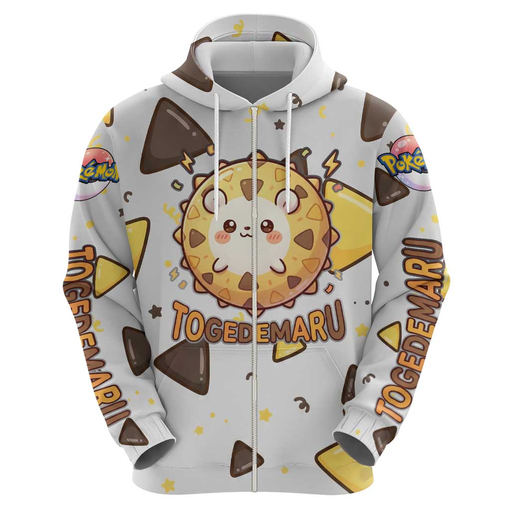 Togedemaru Zip Hoodie Cute Electric Nacho Pop Art