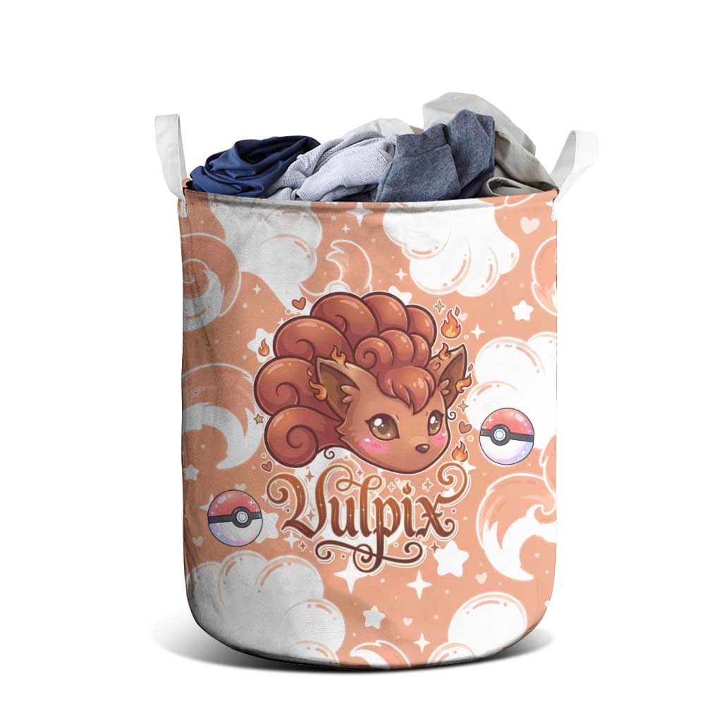 Vulpix Laundry Basket Vintage Flame Swirl Art