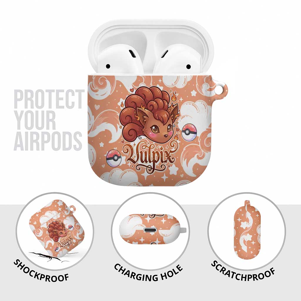 Vulpix AirPods Case Vintage Flame Swirl Art