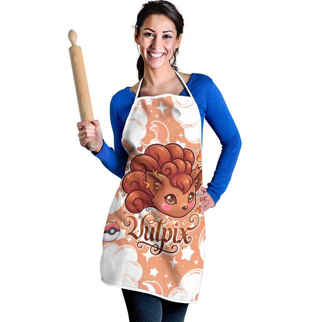 Vulpix Apron Vintage Flame Swirl Art