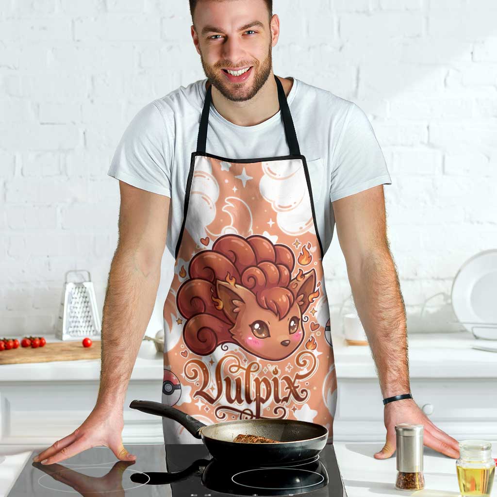 Vulpix Apron Vintage Flame Swirl Art