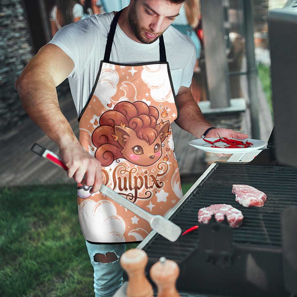 Vulpix Apron Vintage Flame Swirl Art