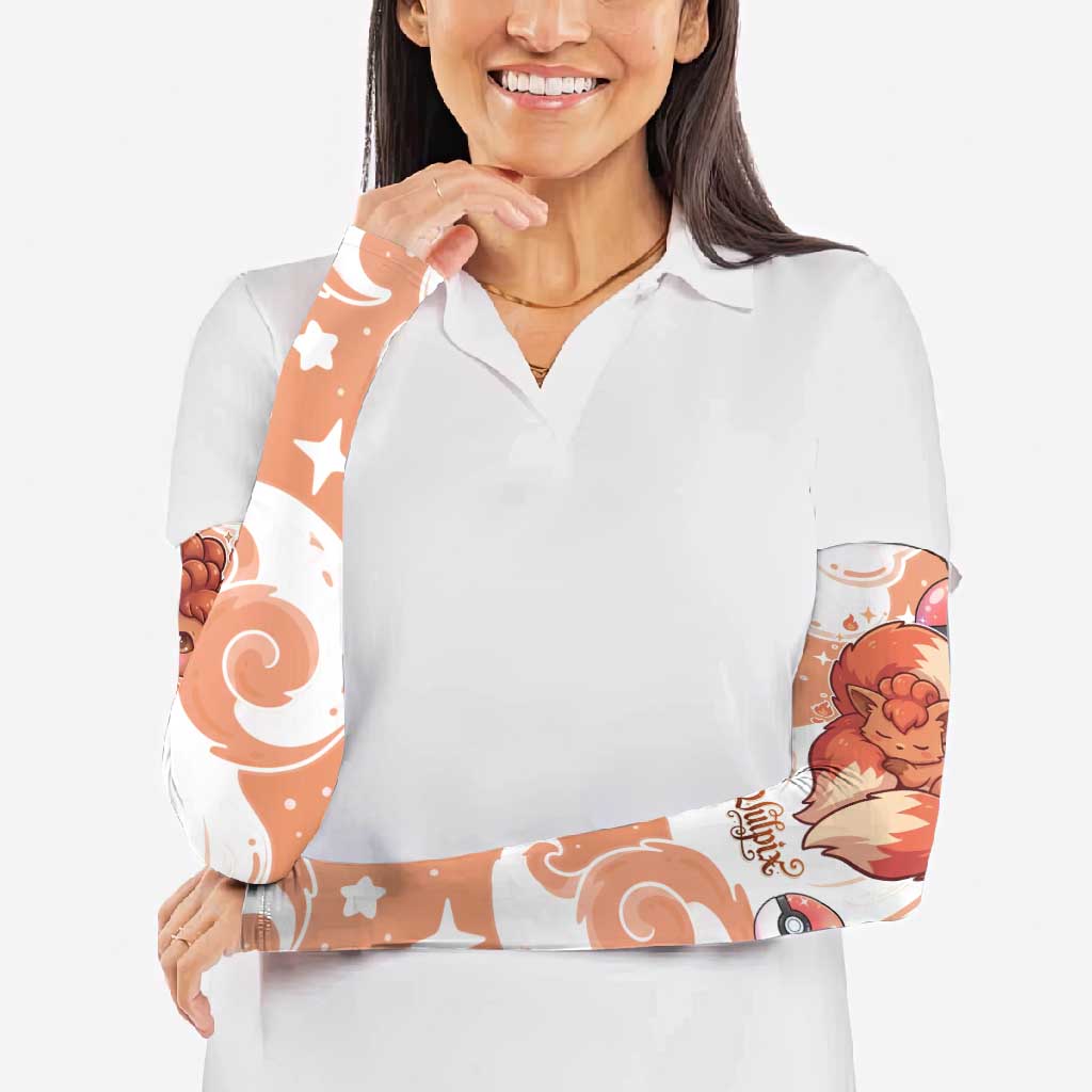Vulpix Arm Sleeves Vintage Flame Swirl Art