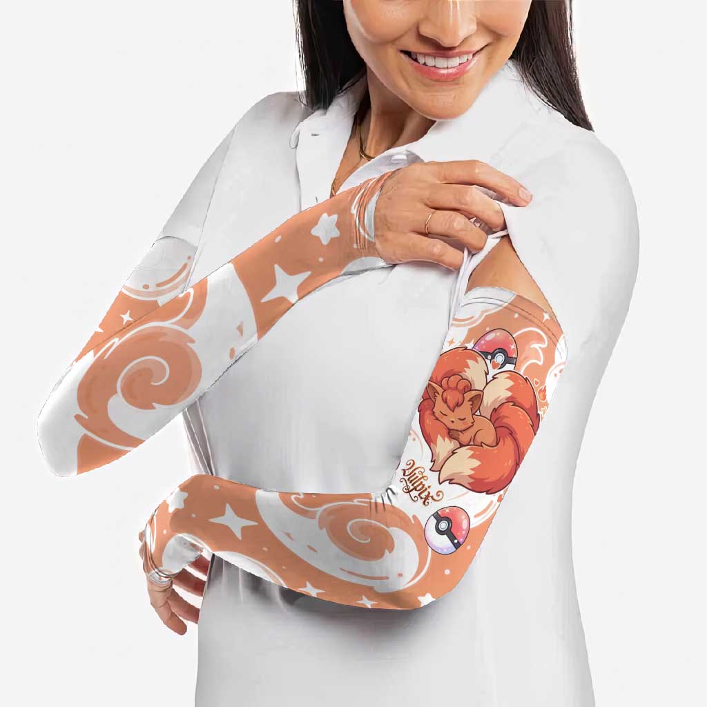Vulpix Arm Sleeves Vintage Flame Swirl Art