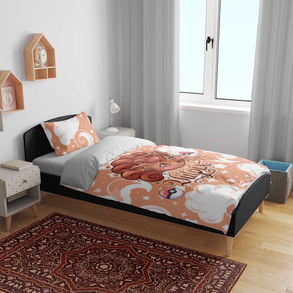 Vulpix Bedding Set Vintage Flame Swirl Art