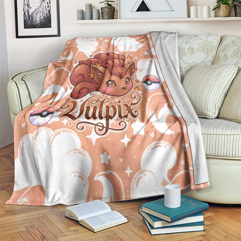 Vulpix Blanket Vintage Flame Swirl Art