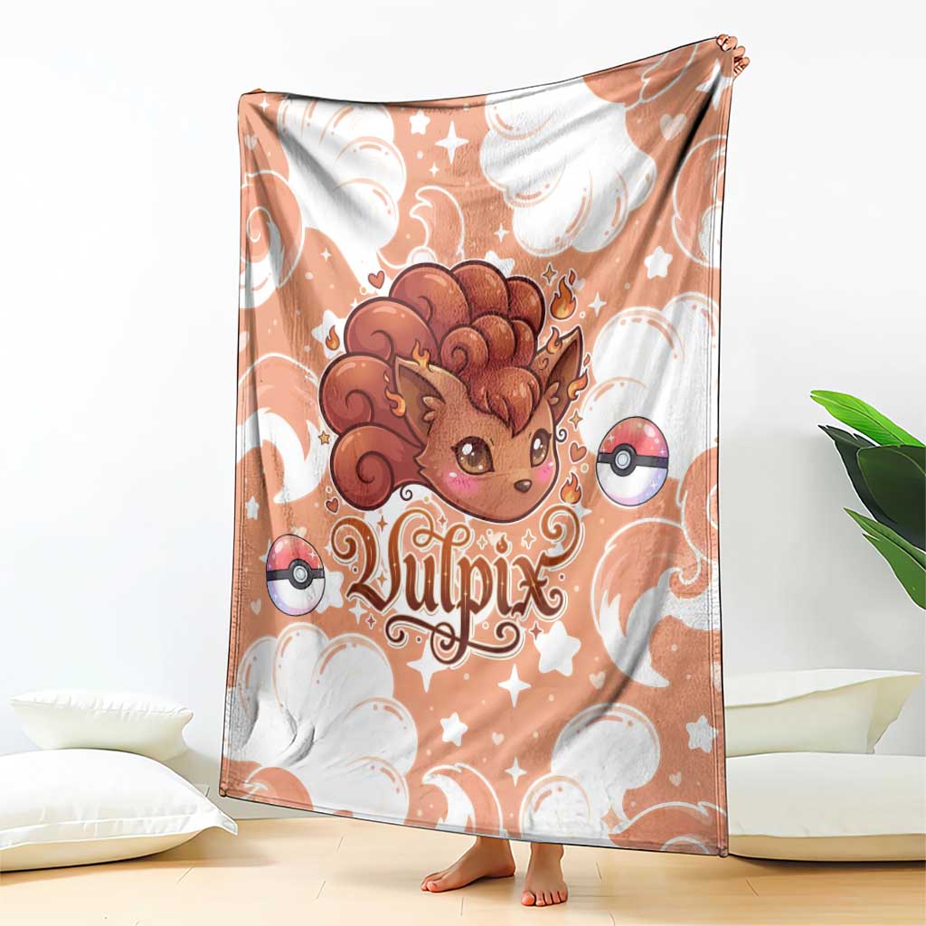 Vulpix Blanket Vintage Flame Swirl Art