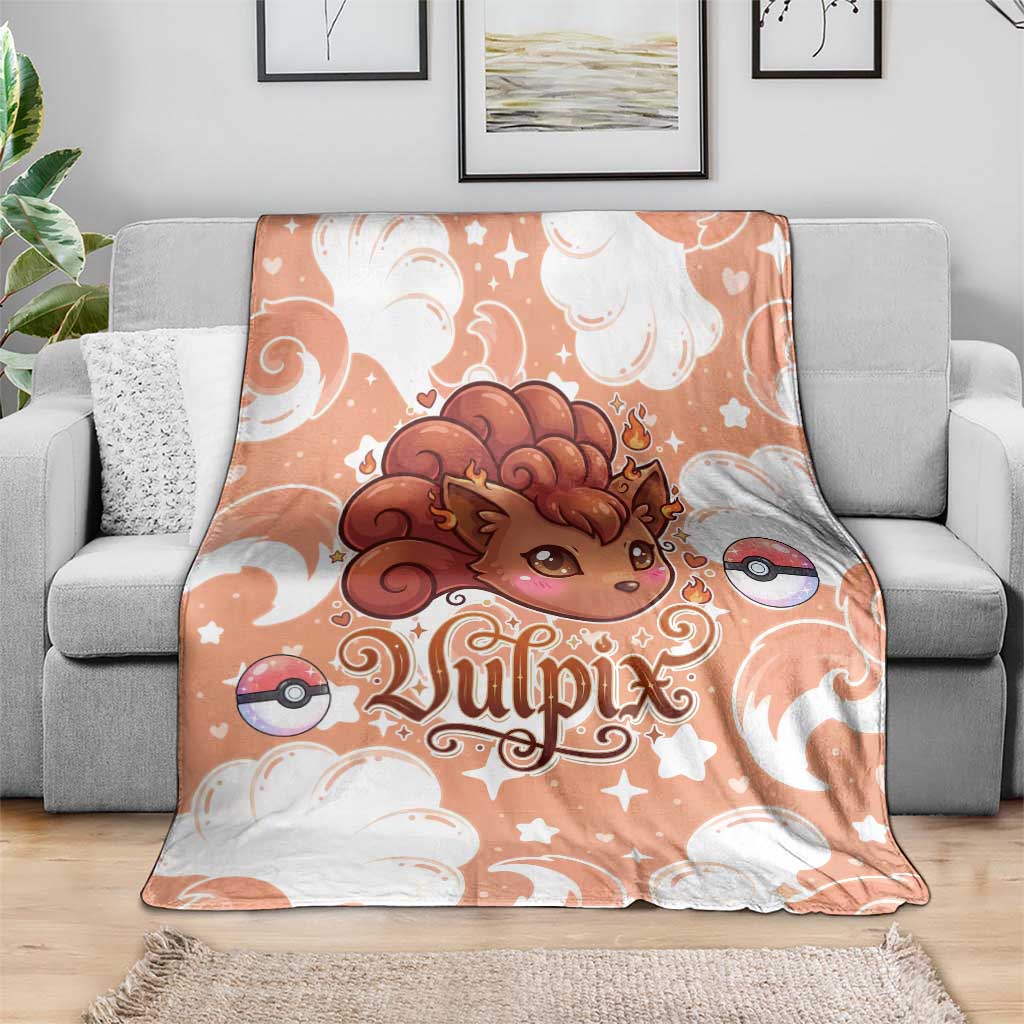 Vulpix Blanket Vintage Flame Swirl Art