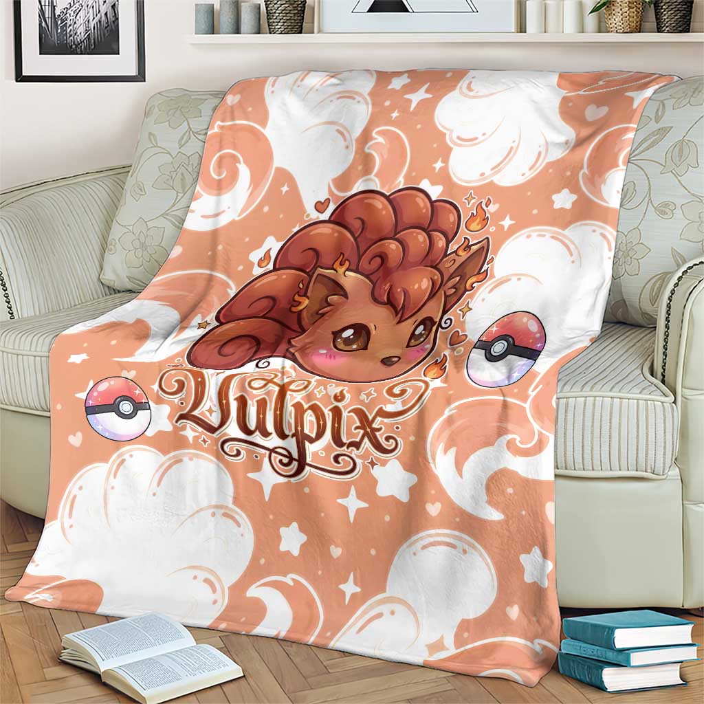 Vulpix Blanket Vintage Flame Swirl Art