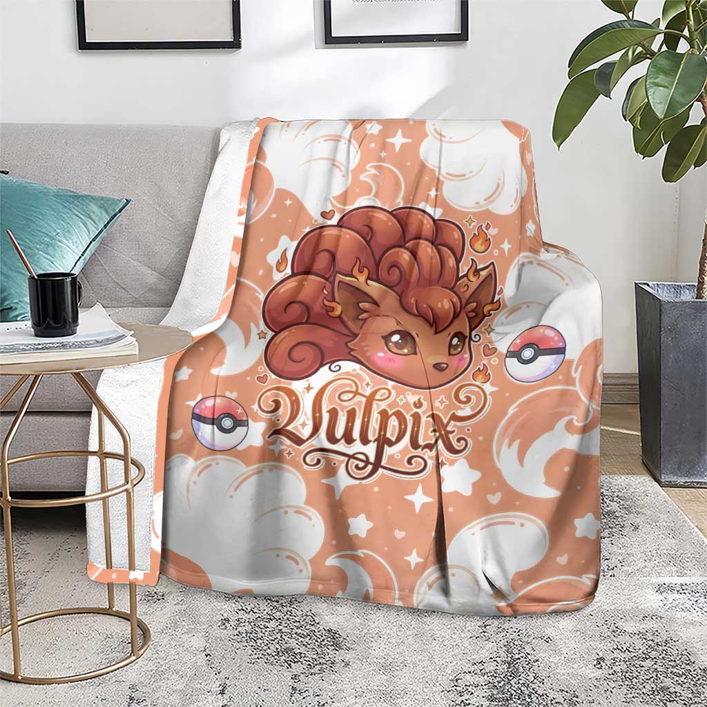 Vulpix Blanket Vintage Flame Swirl Art