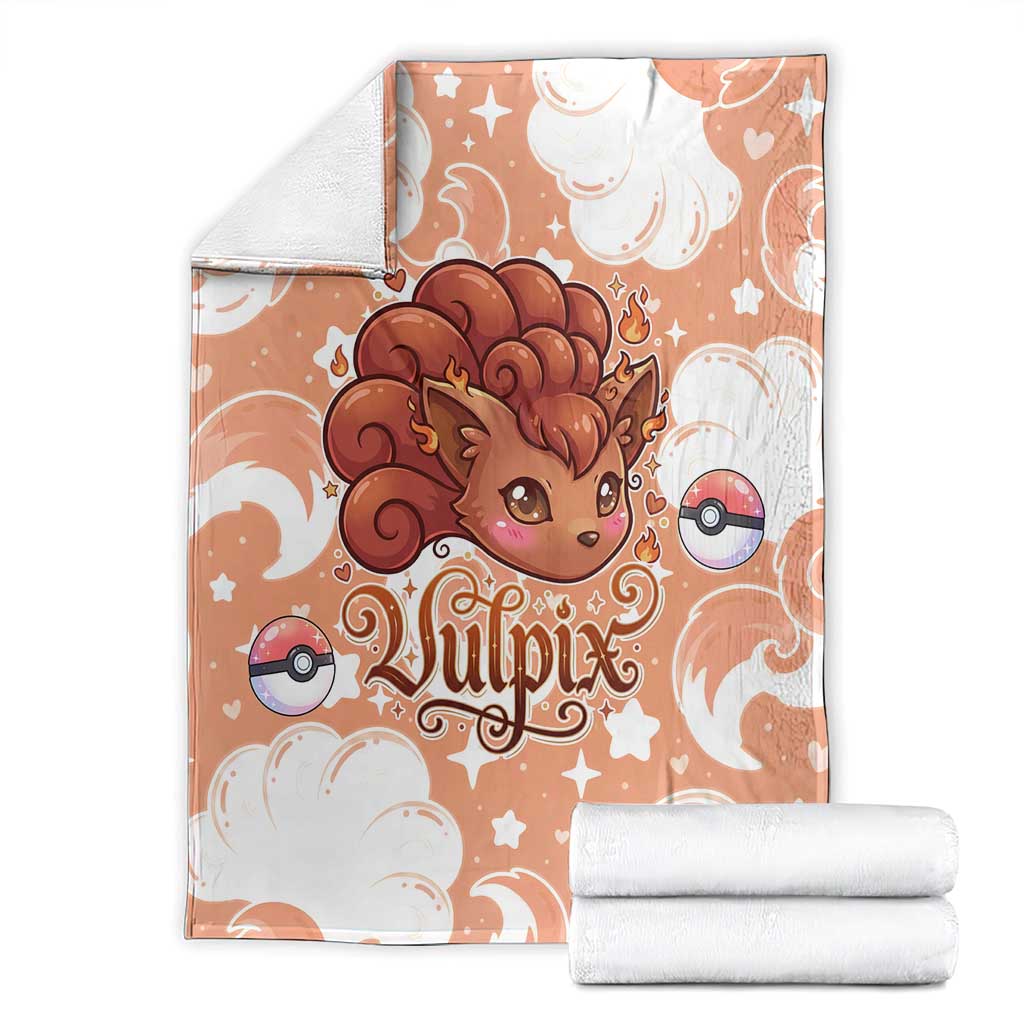 Vulpix Blanket Vintage Flame Swirl Art