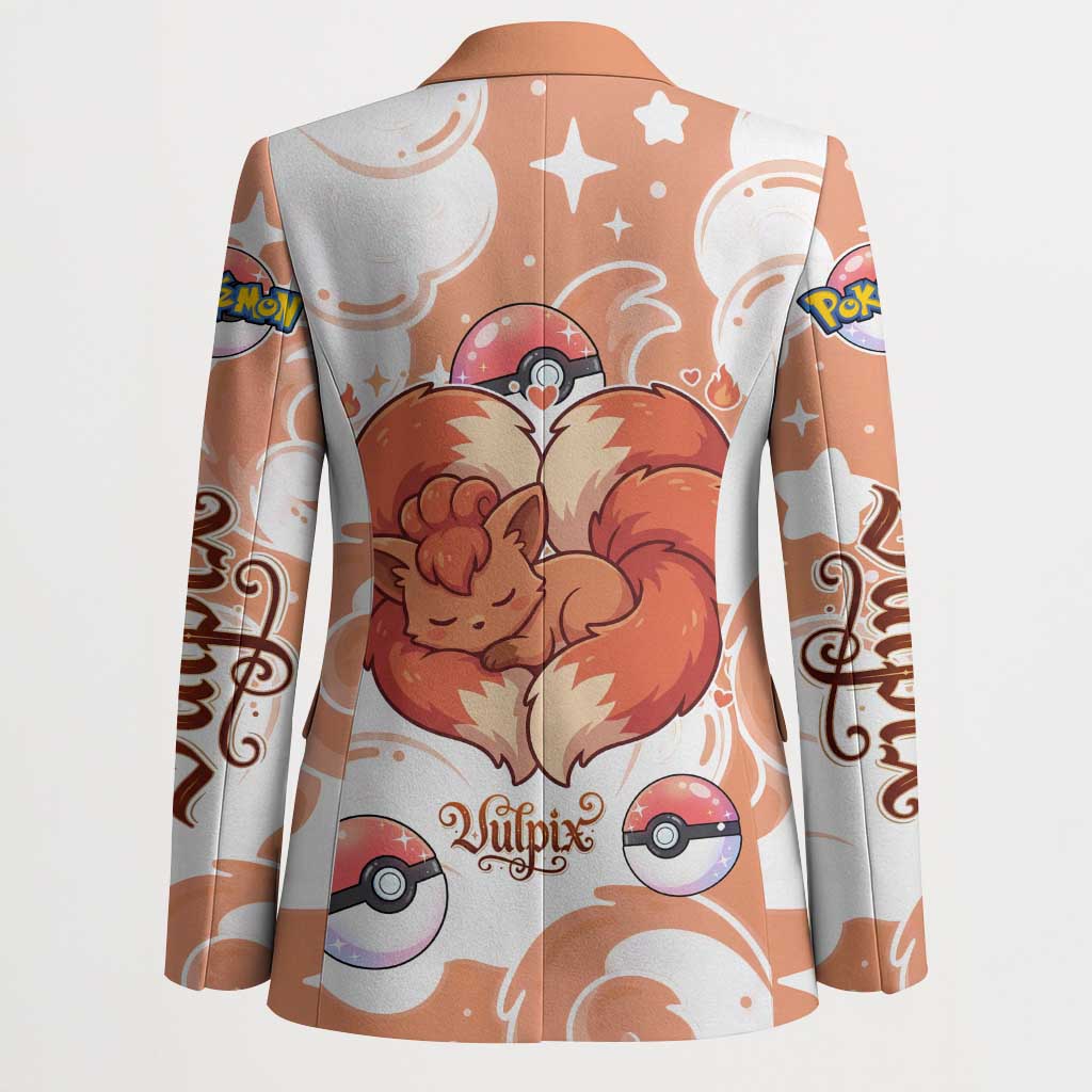Vulpix Blazer Vintage Flame Swirl Art